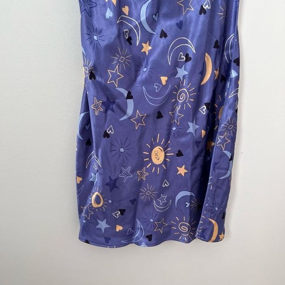 Zara Sun and Moon Satin Mini Dress - Picture 5 of 8